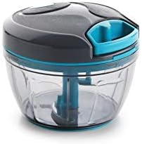 SIGNORAWARE Manual Food Processor, Vegetable Chopper -Easy Pull Hand String- Portable Stainless Steel Hand Food Chopper, Cutter, Garlic Mincer, Onion, Veggie, Fruit Chopper, Dicer w/Container (15 oz)