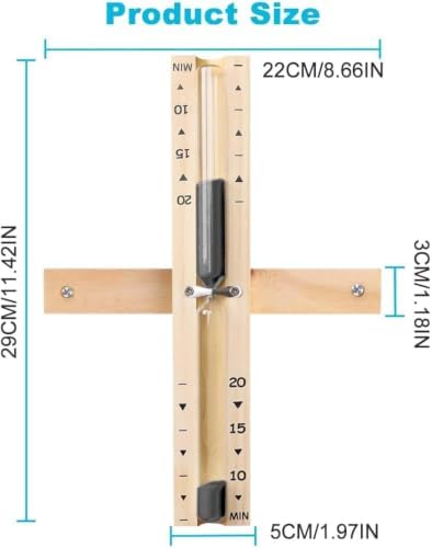 20 Min Sauna Sand Timer, 20 Minute Hourglass, Rotating Sauna Sand Clock, Wooden Sand Watch, Reloj De Arena, Hear Resistant Wood Hour Glass, Sandglass, SPA Room, Black