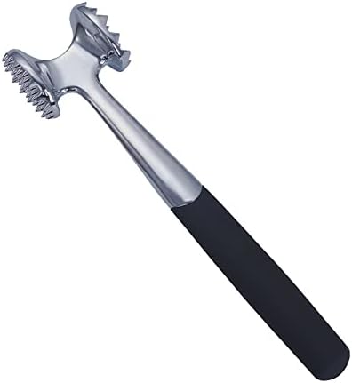 Meat Tenderizer Hammer - Double-Sided Meat Hammer of Food-Grade Zinc Alloy, Mallet Kitchen Tool for Beaf Steak Chicken Fish Pork