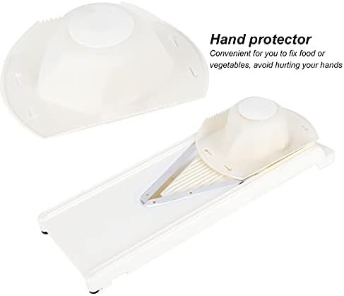 Mandoline Slicer for Kitchen, Adjustable Vegetable Chopper, Fruit, Cheese Grater, Potato Chips Slicer, Stainless Steel Food Slicer for Vegetable, Onion,Cucumber, Potato, White