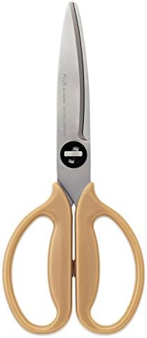 Plus 35679 Kitchen Scissors, Cooking Scissors, Disassembly, Dishwasher Safe, Fitcut Curve, Outdoor Packaging, Sand Beige, Continuous Sharpness