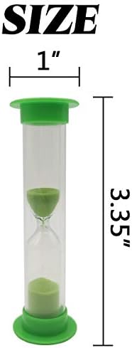 TIHOOD 24PCS Sand Timer Assortment Plastic Sand Clock Timer 30s / 1min / 2mins / 3mins / 5mins / 10mins for Adult Kids in Classroom Kitchen Games Office Multicolor