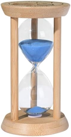 SuLiao Wooden Sand Timer 2 Minute Hourglass, Beech Sand Clock, Blue Small Watch 2 Min Timer, Reloj De Arenai Hour Glass Sandglass for Home Office Decorative Game Classroom