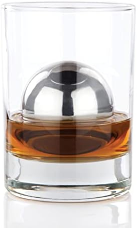 Viski Glacier Rocks, Reusable Whiskey Stones, Stainless Steel Ice Cube for Bourbon, Scotch, Gin, Cognac, Home Bar, Drink Accessories, 2 Inch, Set of 1