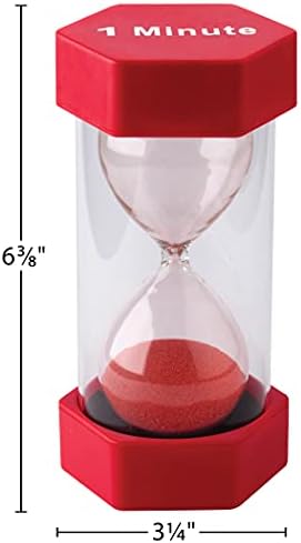 Teacher Created Resources-20657 1 Minute Sand Timer-Large - Multicolor