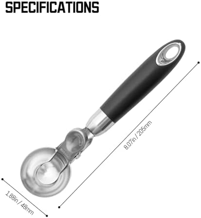 Personalized Ice Cream Scoop, Custom Engraved Cookie Scoops for Baking with Hang Hole, 18/8 Stainless Steel Ice Cream Scooper with Trigger Release, Cookie Dough Scoop with Non-slip Grip