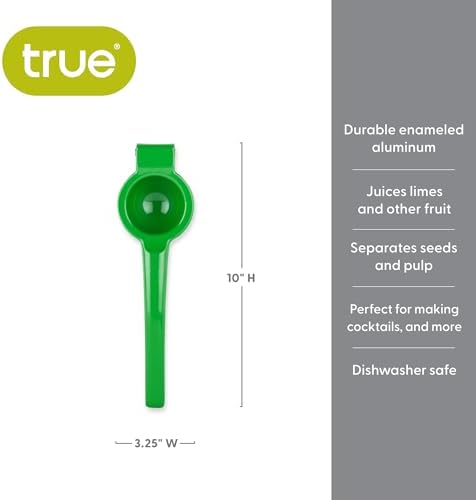 True Lime Press, Manual Citrus Squeezer, Handheld Juicer for Cocktails, Drinks, Wedding, Anniversary Birthday Party, Kitchen Gadget, Home Bar, Set of 1, Green