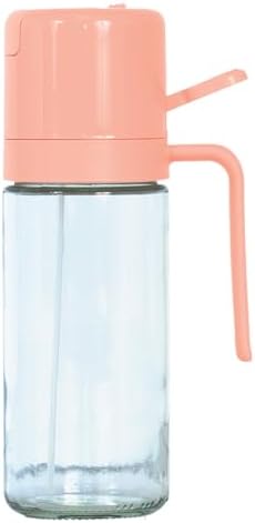 Glad 2 in 1 Oil Dispenser, 18.6oz/550ml - Olive Oil Sprayer for Cooking, Pouring Salad Dressing, and Grilling - Kitchen Gadget with Refillable Glass Bottle, Handle, and Mist or Pour Options - Rust