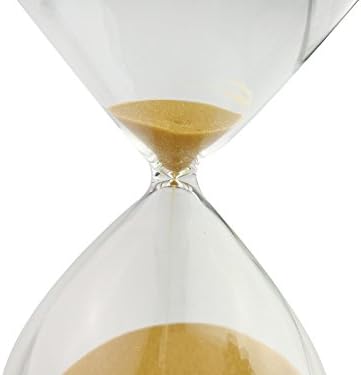 Large Fashion Colorful Sand Glass Sandglass Hourglass Timer Clear Smooth Glass Measures Home Desk Decor Xmas Birthday Gift (15 Minutes, Brown)