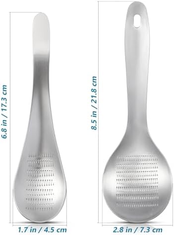 2Pcs Stainless Steel Garlic Grinders Ginger Grater Zester Spoons Fruit Vegetable Grater Spoon for Kitchen