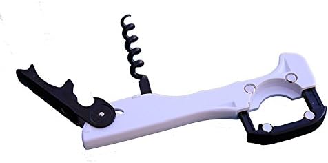 Premium Boomerang 3-in-1 Corkscrew Black & White - Made in Italy, Easy to Use + Extremely Durable. Best wine bottle opener for sommeliers, flight attendants, and waiters.