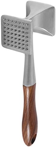 Dual Sided Meat Tenderizer Mallet Hammer with Wood Handle