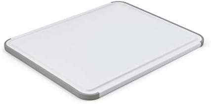KitchenAid Classic Plastic Cutting Board with Perimeter Trench and Non Slip Edges, Dishwasher Safe, 11 inch x 14 inch, White and Gray & All Purpose Shears with Protective Sheath, One Size, Black