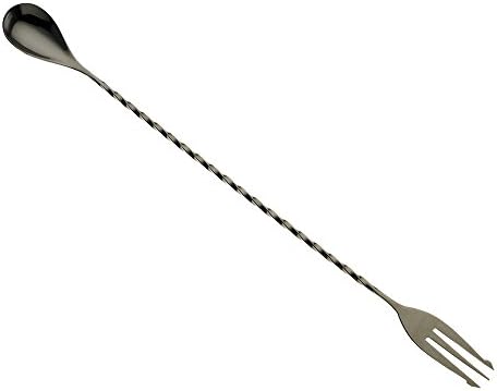 Barfly Bar Spoon, Fork End 12 3/8" (31.5 Cm), Gun Metal Black