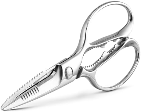 BALUCA Heavy Duty Kitchen Scissors, Kitchen Shears for Meat, Chicken, Fish, Poultry, Herb and Bread - Stainless Steel Detachable All Purpose Cooking Shears, Dishwasher Safe