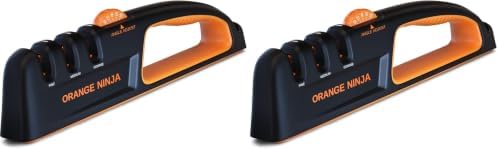 5 Precision Adjust Knife Sharpener- 3-Stage Premium Kitchen Knife Sharpener to Repair, Restore & Polish Blades by Sharp Pebble (Pack of 2)