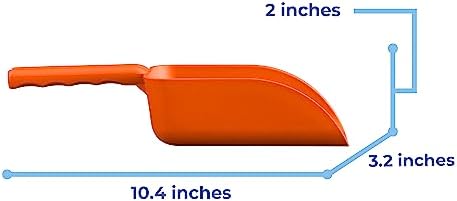 Vikan Remco 63007 Color-Coded Plastic Hand Scoop - BPA-Free Food-Safe Kitchen Utensils, Restaurant and Food Service Supplies, 16 oz, Orange (Pack of 3)