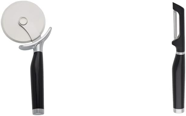 KitchenAid Classic Pizza Wheel, 9-Inch, Black & KE112OHOBA Classic Euro Peeler, One Size Black 2