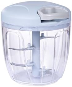 Onion Chopper, Vegetable, Garlic Kitchen Cutter with Container, Pull String Hand Manual Food Processor Mincer Shredder for Cutting Onions Chili Ginger Seasoning Food Chopper