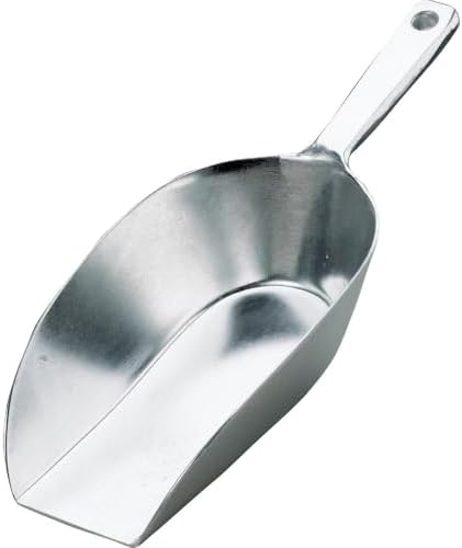 HIC Kitchen Flat Bottom Food Utility Scoop, 12.25-Inches, 310-Millimeters, Commercial-Grade Anodized Cast Aluminum