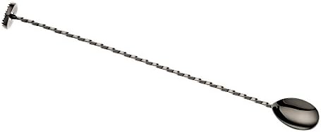 Barfly Bar Spoon with Muddler 11 13/16" (30.0 cm), (30 cm), Gun Metal Black