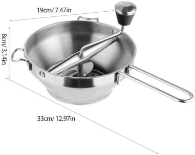 CALLARON Stainless Steel Potato Ricer Set Professional Manual Fruits Masher Vegetable Press Strainer Cauliflower Rice Maker for Mashed Potatoes