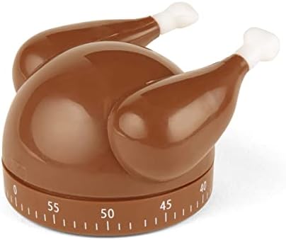 Kikkerland Turkey Timer – Fun Gadget for Home & Kitchen – 60 Minute Windup Timekeeper for Cooking – Perfect for Thanksgiving
