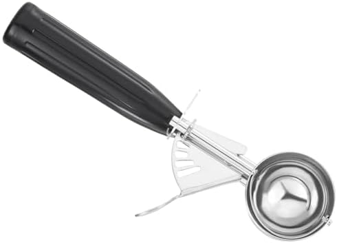 PATIKIL 1 Ounce Ice Cream Scoop with Trigger, Black 30ML