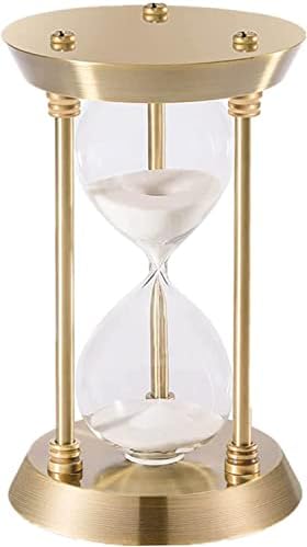 Sand Timer 5 Minute Hourglass, Small Sand Clock, Antique Brass Sand Watch 5 Min, Vintage Reloj De Arena 5 Minuto,Metal Unique Decorative Hour Glass Sandglass for Kitchen Home Office Game Gifts
