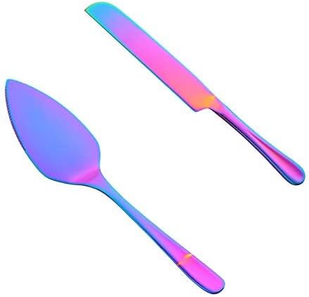 Buyer Star Wedding Cake Pastry Server Set, 304 Stainless Steel Rainbow Spatula Baking Tool Cake Shovel Butter Knives For Pie/Pizza/Cheese