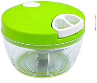 Multi-function Hand Held Vegetable Shredder Slicer Cutter Powerful Manual Pulling Food Chopper Cutting Various Foods Nuts Pesto (Green)