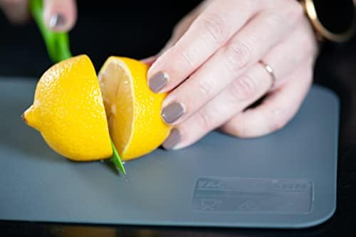 Fackelmann Set of 3 XSlim Flexible Plastic Chopping Boards, 3 Sizes in Grey and Yellow Colours According to HACCP, Dishwasher Safe 38.5 x 24 cm - 31.5 x 20 cm - 24.5 x 16 cm