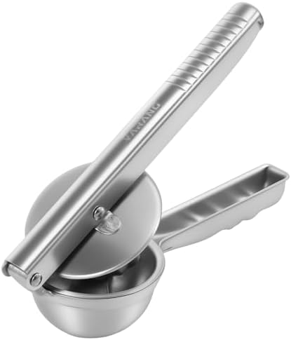 Stainless Steel Lemon Squeezer, Manual Hand Press Juicer with Ergonomic Handle, Garlic Press, Rust Proof Fruits Extractor for Citrus Orange Pomegranates Grapes Lemon Lime