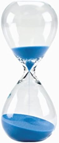 Large Fashion Colorful Sand Glass Sandglass Hourglass Timer Clear Smooth Glass Measures Home Desk Decor Xmas Birthday Gift (15 Minutes, Blue)
