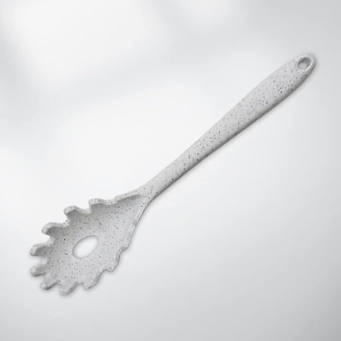 Spaghetti Spoon Silicone Pasta Fork Spaghetti Strainer Server Spoon Design Noodle Egg Cooking Tools for Kitchen Restaurant White Cooking