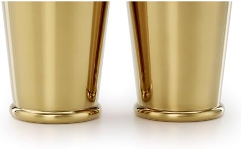 Barfly Cocktail Shaker Set with Weighted Bottom, Deluxe 18 and 28 oz, Gold