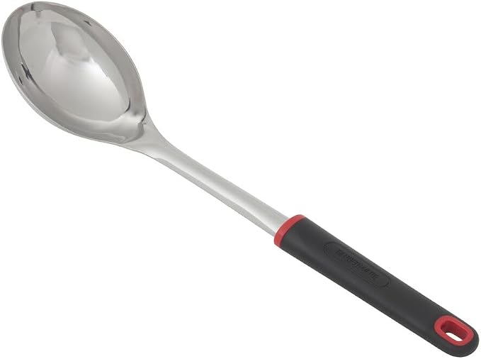 Farberware Classic Stainless Steel Slotted Turner and Basting Spoon, 13.5 Inch Kitchen Utensil for Mixing, Serving, and Basting - Dishwasher Safe Cooking Tool