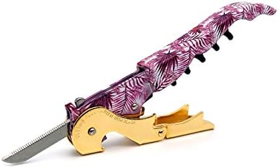 Pulltap's Genuine Collection Floral 900 Waiter's Corkscrew – Double-Hinged Wine Key with Sliding Foil Cutter – Patented Design – Made in Spain – Hawaiian