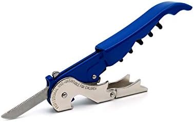 Pulltap's Genuine Slider 900 Waiter's Corkscrew – Double-Hinged Wine Key with Sliding Foil Cutter – Patented Design – Made in Spain – Azul (Blue)