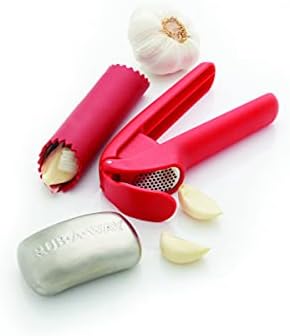 Farberware Healthy Eating Garlic Set with Garlic Press, Garlic Peeler, Rub-a-Way Bar