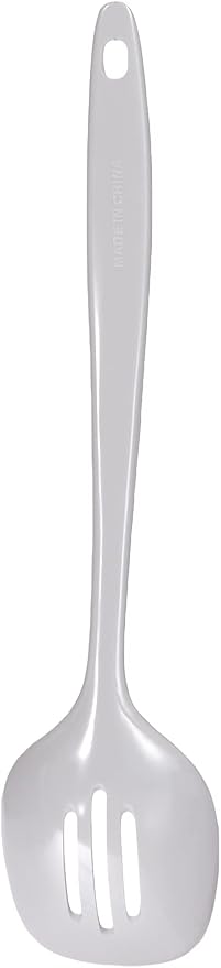 LACOR Melamine Classic Slotted Ladle, White, 30 cm