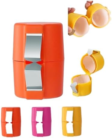 Egg Shell Opener, 2025 New Egg Cracker Tool for Raw Eggs, Egg Separator Egg Shell Opener Breaker Cutter for Raw Eggs Cracking Tool, Handheld Eggs Breaker Cutter Tool for Raw Eggs (Orange 1PC)