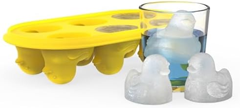 TrueZoo Quack the Ice Duck Ice Cube Tray, Easy Release Silicone Mold for Whiskey, Cocktails, Iced Tea, Jello Shots, Chocolates, Frozen Treats, Novelty Kitchen & Home Bar Gifts, Set of 1, Yellow