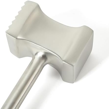 Calphalon Stainless Steel Meat Tenderizer, Dual-Sided Meat Mallet with Ergonomic Handle for Tenderizing and Flattening Beef, Chicken, Pork & Poultry