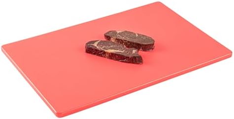 Restaurantware-Chef 101 18 x 12 Inch Cutting Board, 1 Color Coded Chopping Board - No Scratch, Dishwashable, Red Plastic Cutting Mat, No Slip, Reversible, For Raw Meat