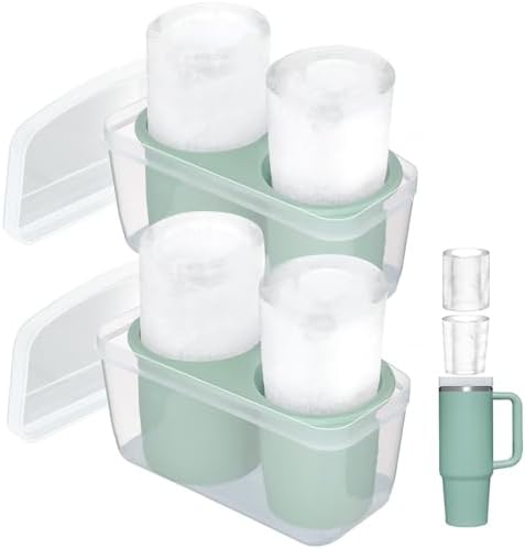 Ice Mold for Stanley Cup 30oz 40oz, Silicone Ice Tray, Eucalyptus