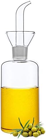 8oz/240ml Glass All-Purpose Cruet, Glass Oil Decanter and Cruet for Kitchen and BBQ