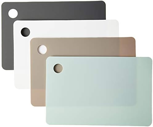 Tovolo Small Flexible Cutting Mats Set of 4 Chopping Boards for Meal Prep Cut Slice Dice Fruits Veggies & Meats, Easy Clean Dishwasher Safe Small Nylon Cutting Board Kitchen Mat Set, 11.5" L X 7.5" W