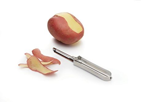 KitchenCraft Swivel Potato Peeler with Blemish Remover, Ideal for Fruit and Veg Peeling, Stainless Steel, 17 cm