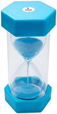Sand Timer for Kids - 1 Minute Blue - 5 inches Hour Glass Acrylic Covered Clock for Classroom, Home & Kids Room - Medium-Single Pack